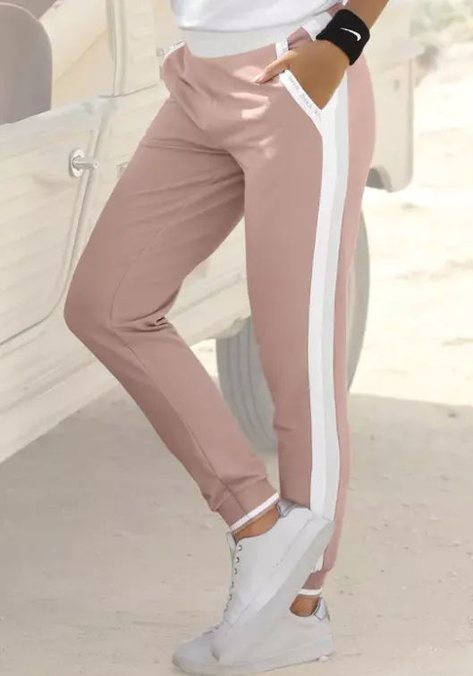 Online Bench. Sweathose Mauve-Weis