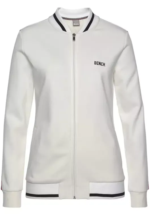 Online Bench. Sweatjacke Offwhite-Ecru-Altweis