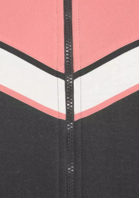 New H.I.S Sweatjacke Anthrazit-Rosa