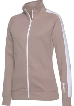 Online Bench. Sweatjacke"-Loungejacke" Beige-Weis