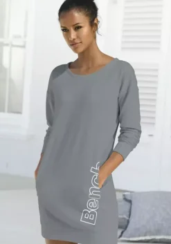 Online Bench. Sweatkleid Stone-Weis