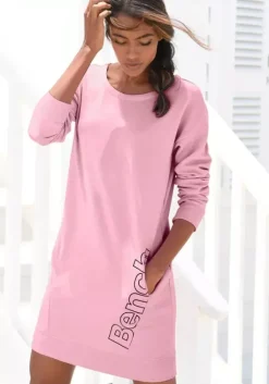 Best Bench. Sweatkleid Rosa-Schwarz