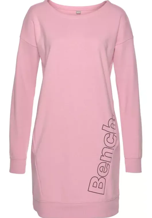 Best Bench. Sweatkleid Rosa-Schwarz