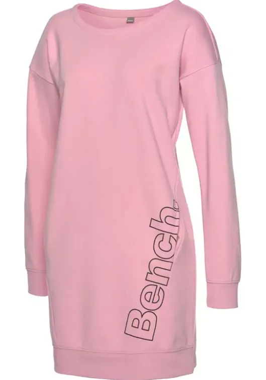 Best Bench. Sweatkleid Rosa-Schwarz