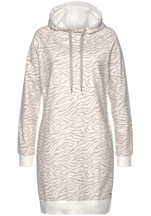 Outlet LASCANA Sweatkleid"Mit Kapuze" Nougat-Beige