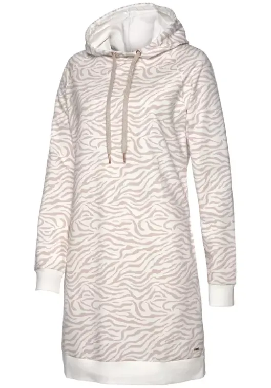 Outlet LASCANA Sweatkleid"Mit Kapuze" Nougat-Beige