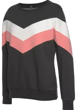 Online H.I.S Sweatshirt Anthrazit-Rosa-Weis