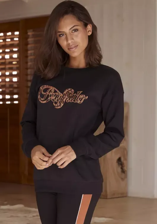 Clearance Buffalo Sweatshirt Schwarz