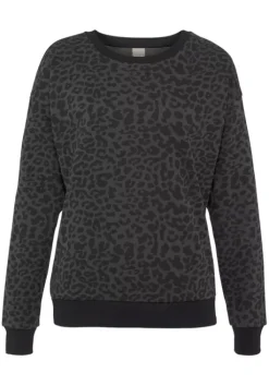 Clearance Bench. Sweatshirt"Animalprint" Grau-Schwarz-Leo