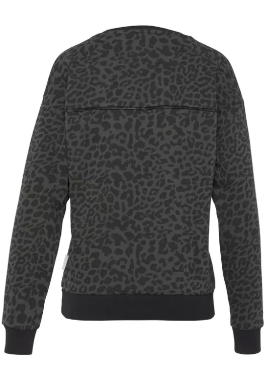 Clearance Bench. Sweatshirt"Animalprint" Grau-Schwarz-Leo