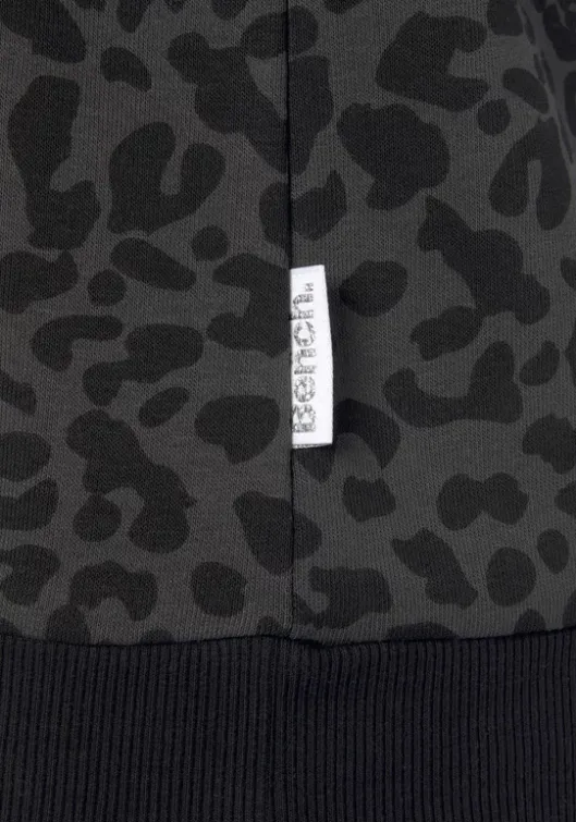 Clearance Bench. Sweatshirt"Animalprint" Grau-Schwarz-Leo