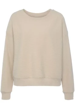 Sale s.Oliver Sweatshirt"Aus Ripp-Qualitat" Creme