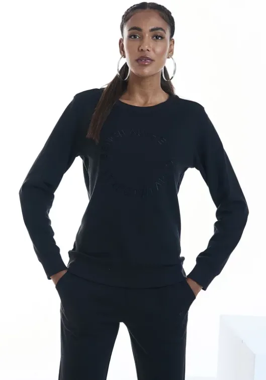 Bench. Sweatshirt"Mit Logostickerei" Schwarz
