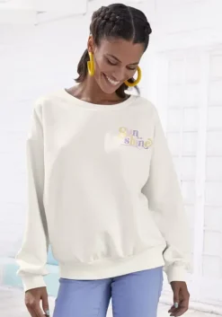 Sweatshirt"Mit Rippbundchen" Homewear-Oberteile