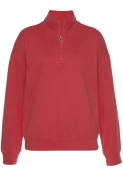 Discount H.I.S Sweatshirt"Troyer Mit Stehkragen" Rot