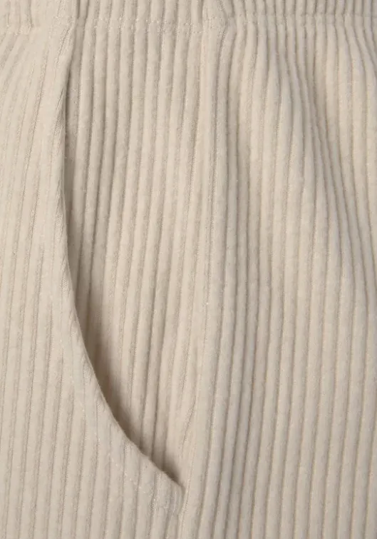 Outlet s.Oliver Sweatshorts"- Kurze Hose Aus Ripp-Qualitat" Creme