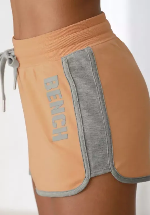 Online Bench. Sweatshorts"Mit Elastischem Bundchen," Pfirsich-Grau-Meliert