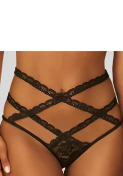 petite fleur gold Taillenslip Schwarz