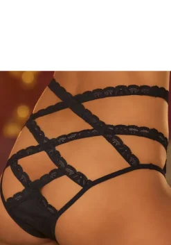 petite fleur gold Taillenslip Schwarz