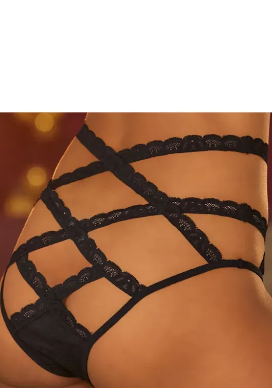 petite fleur gold Taillenslip Schwarz