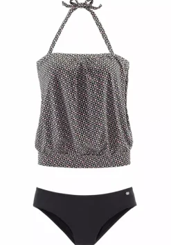 New JETTE Tankini Schwarz-Grau