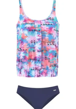 Outlet Venice Beach Tankini Pink-Blau-Bedruckt