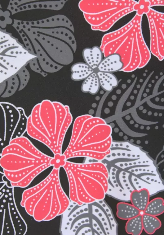 Hot Buffalo Tankini-Top"City" Schwarz-Bedruckt