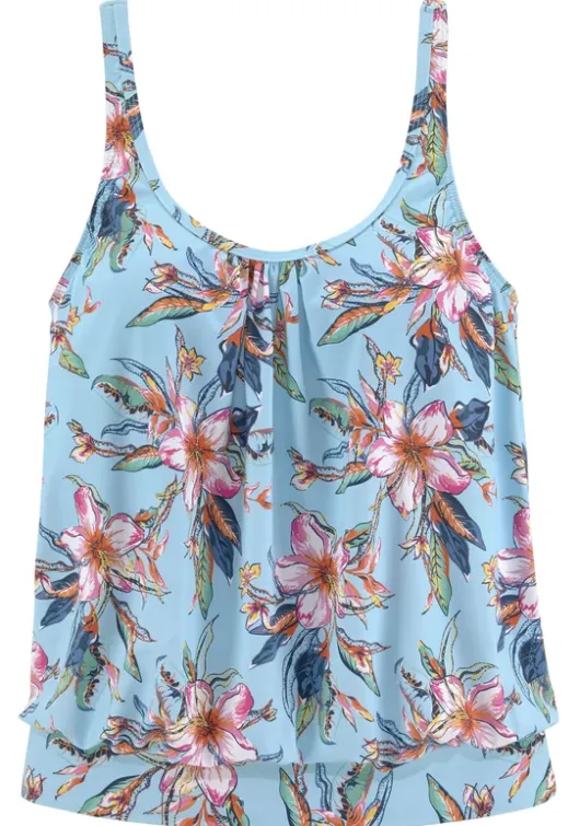 Hot LASCANA Tankini-Top"Malia" Hellblau-Bedruckt