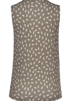 Discount Vivance Tanktop Taupe-Creme Bedruckt