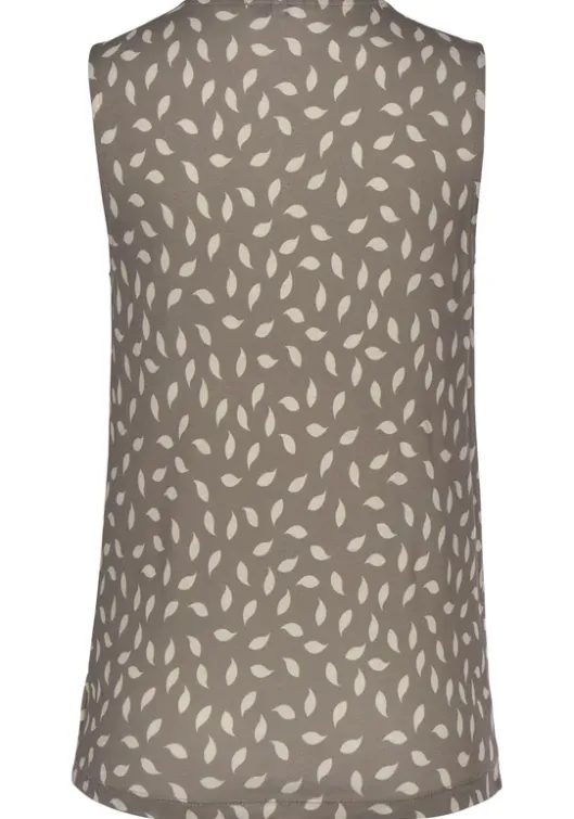 Discount Vivance Tanktop Taupe-Creme Bedruckt