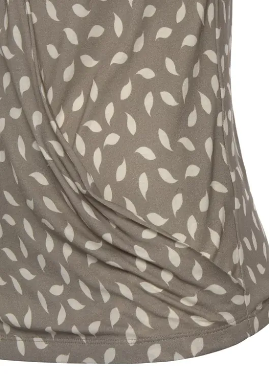 Discount Vivance Tanktop Taupe-Creme Bedruckt