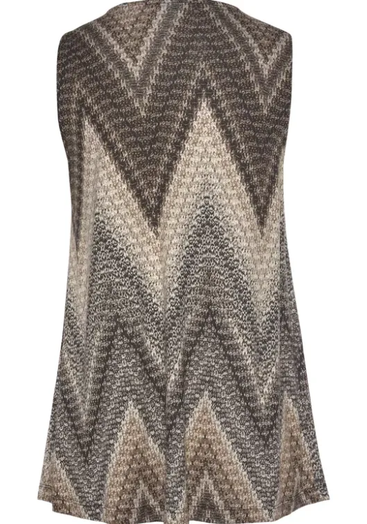 Best LASCANA Tanktop Schwarz-Braun-Creme Bedruckt