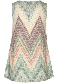 New LASCANA Tanktop Grun-Rost-Aubergine-Bedruckt