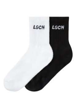 Sale LSCN by LASCANA Tennissocken 1X Schwarz, 1X Weis