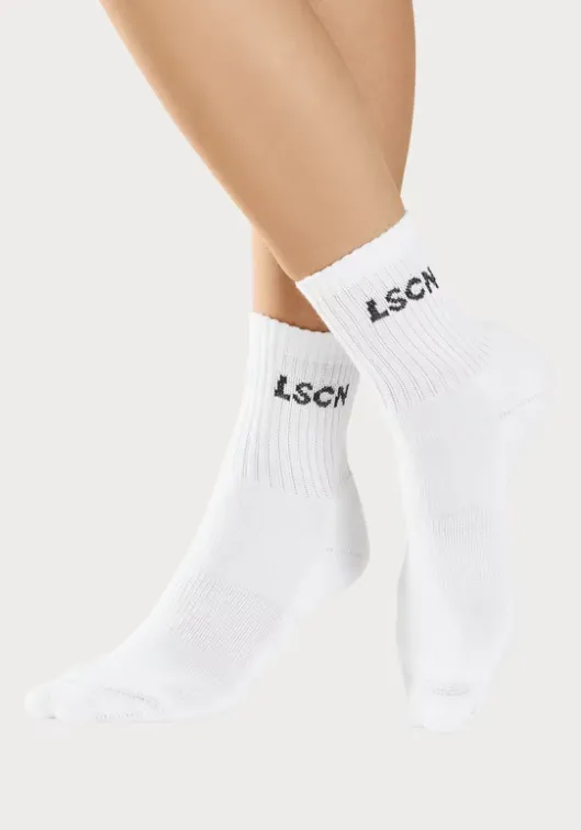 Sale LSCN by LASCANA Tennissocken 1X Schwarz, 1X Weis