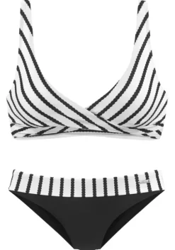 New LASCANA Triangel-Bikini"Cerina" Schwarz-Weis