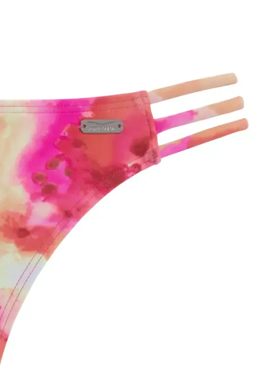 Hot Venice Beach Triangel-Bikini"Epica" Pink-Orange-Gelb-Bedruckt