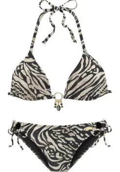 New Bruno Banani Triangel-Bikini"Esa" Braun-Bedruckt