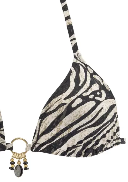 New Bruno Banani Triangel-Bikini"Esa" Braun-Bedruckt