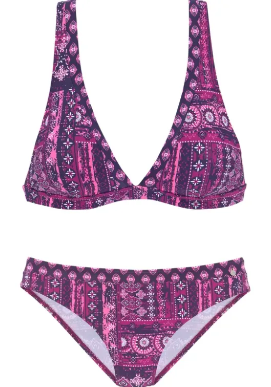 Outlet s.Oliver Triangel-Bikini"Medley" Magenta Bedruckt