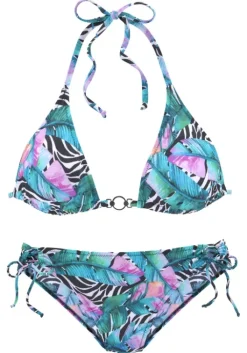 Clearance Vivance Triangel-Bikini"Piuma" Schwarz-Bunt