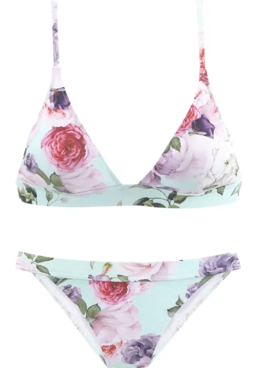 Sale LASCANA Triangel-Bikini"Rose" Hellmint-Bedruckt
