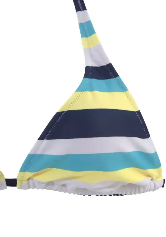 Discount Venice Beach Triangel-Bikini"Svea" Marine-Gelb-Gestreift