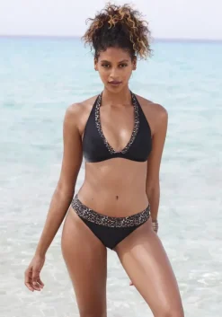 Online LASCANA Triangel-Bikini-Top"Adele" Schwarz-Leo