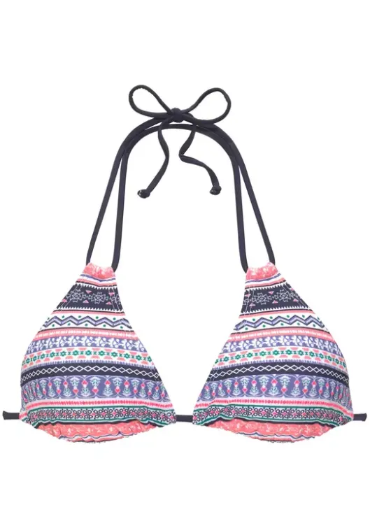Online s.Oliver Triangel-Bikini-Top"Barcelona" Blau-Rose-Gestreift