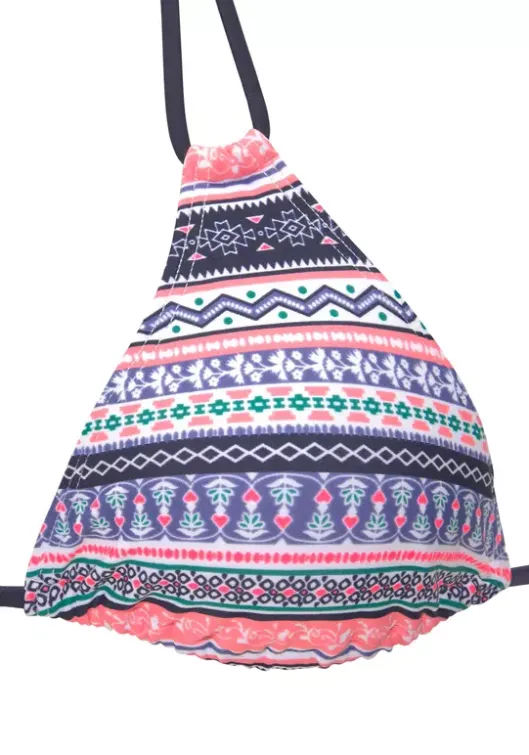 Online s.Oliver Triangel-Bikini-Top"Barcelona" Blau-Rose-Gestreift