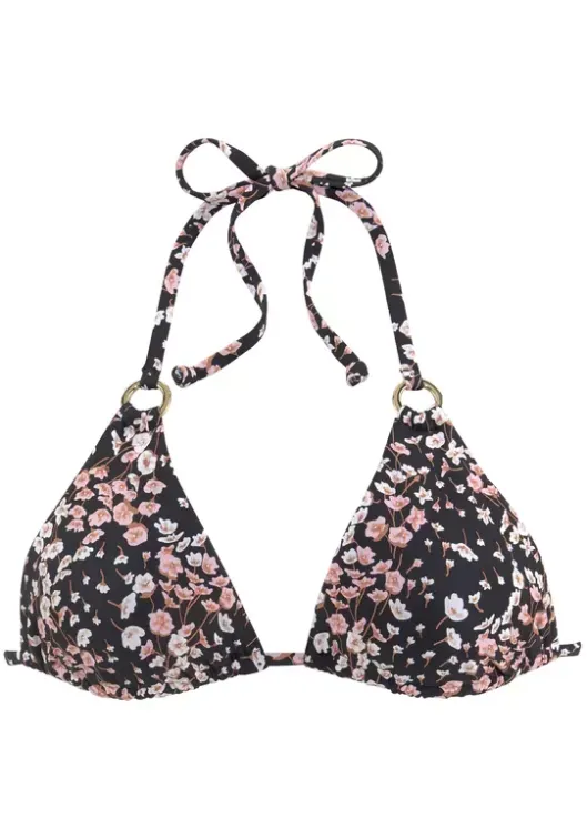 Outlet LASCANA Triangel-Bikini-Top"Blair" Schwarz-Bedruckt