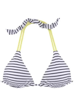 Sale Venice Beach Triangel-Bikini-Top"Camie" Schwarz-Weis-Limette