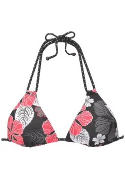 New Buffalo Triangel-Bikini-Top"City" Schwarz-Bedruckt