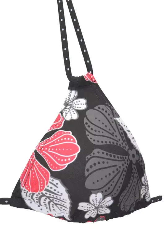 New Buffalo Triangel-Bikini-Top"City" Schwarz-Bedruckt